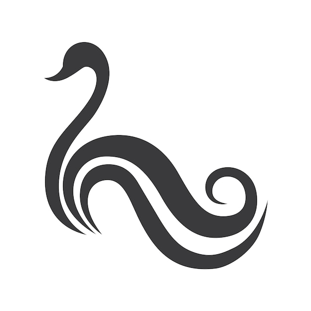 Swan icon template vector illustration