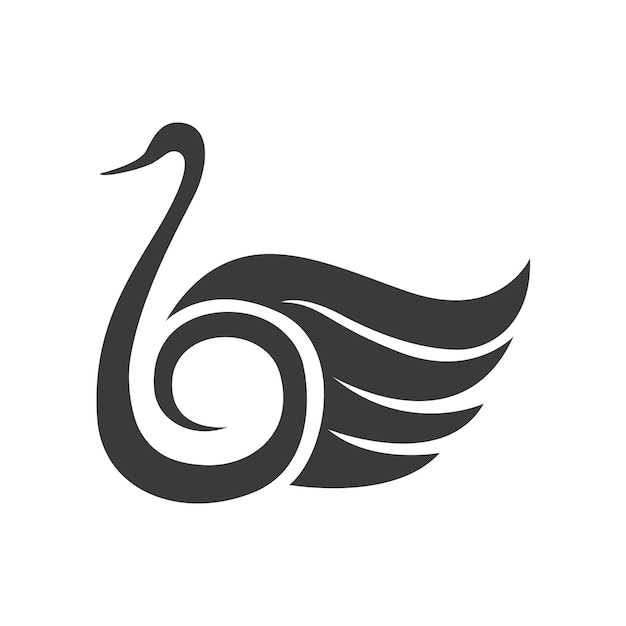 Swan Icon Template Vector Illustration