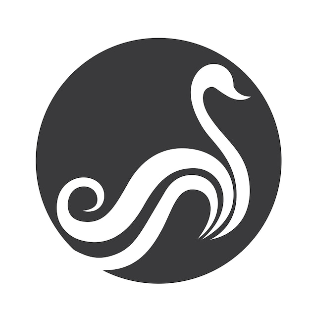 Swan Icon Template Vector Illustration