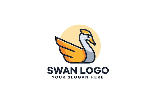 Swan Illustration Logo