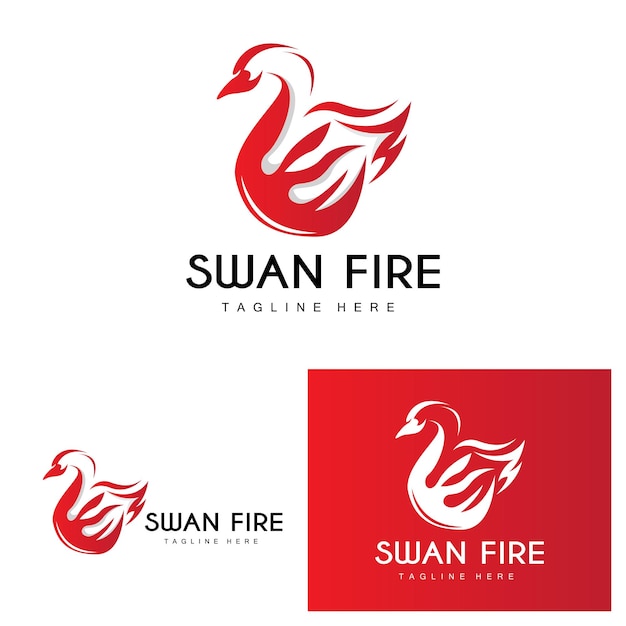 Swan Logo Bird Animal Design Duck Logo Product Brand Label Vector