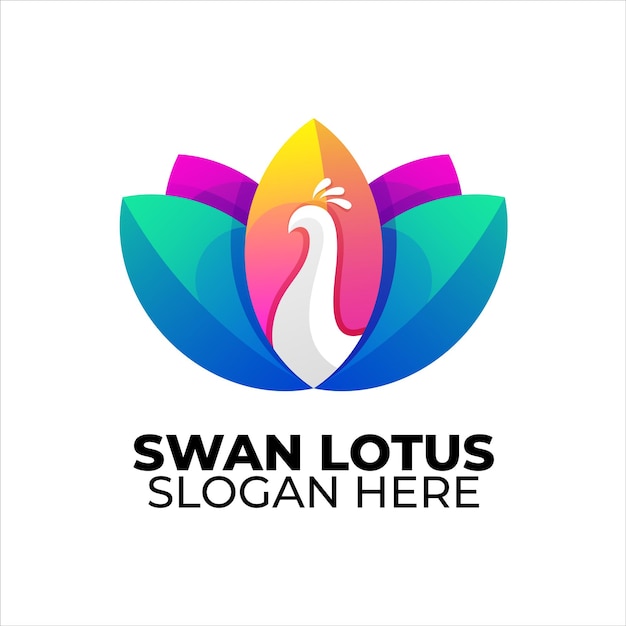 Swan logo colorful gradient style