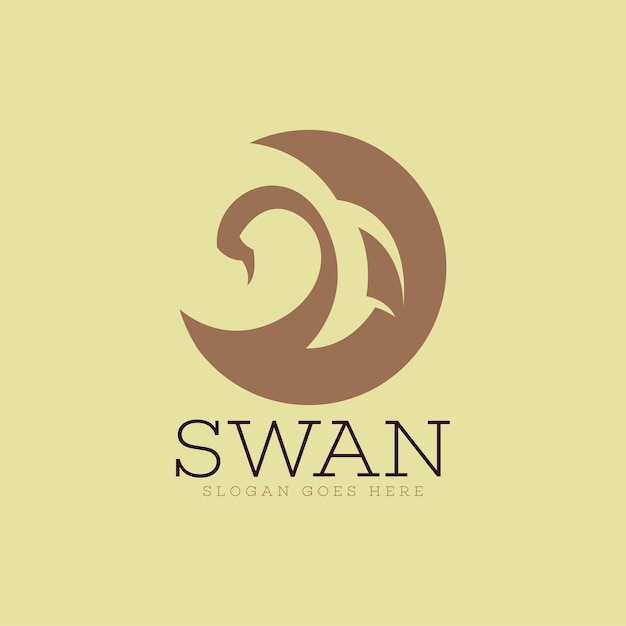 Swan Logo Design Concept Template Vector Animal Logo Template Vector