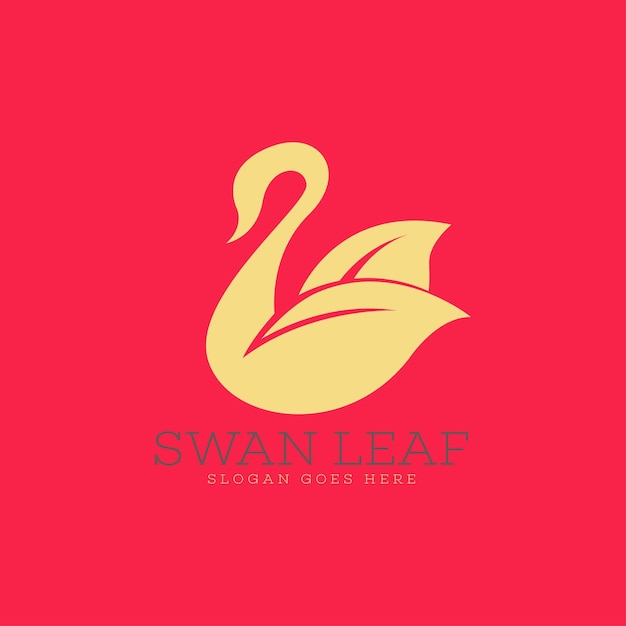 Modello di concetto di design del logo del cigno vettore modello di logo animale
