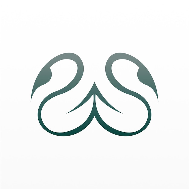 Swan logo design concept vector