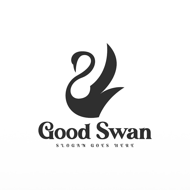 Vector swan logo design template swan logo concept