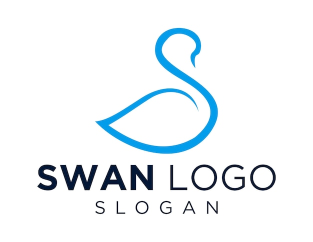 Vector swan logo design