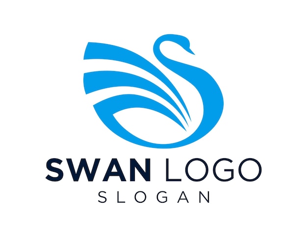 Vector swan logo design