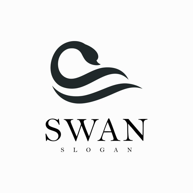 Swan Logo Simple and elegant vector symbol