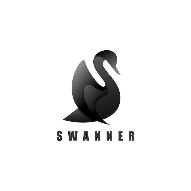 Vector swan logo template