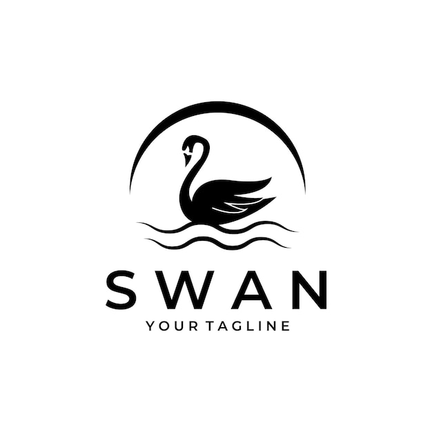 Swan logo vector icon symbol graphic design illustration