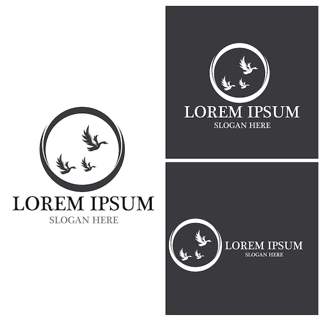 Swan logo vector template illustration