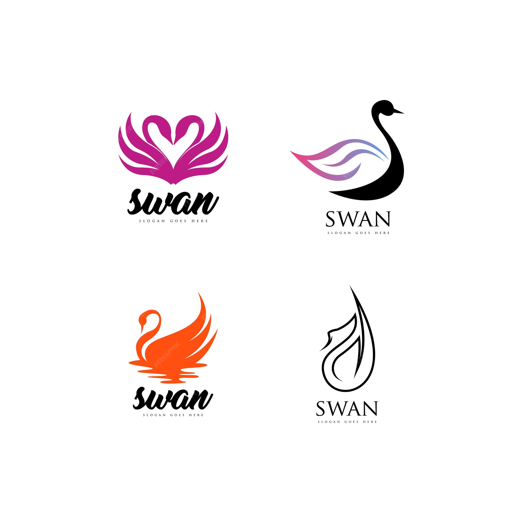 Premium Vector | Swan logo