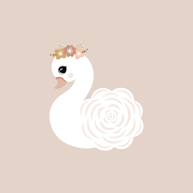 Swan queen prinses boho kinderkamer decor