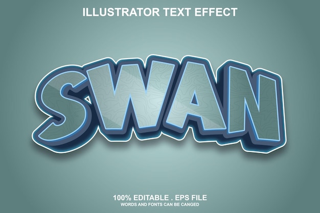 swan text effect editable