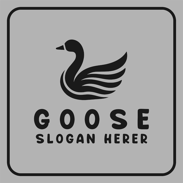 Vector swan theme logo design with simple tail