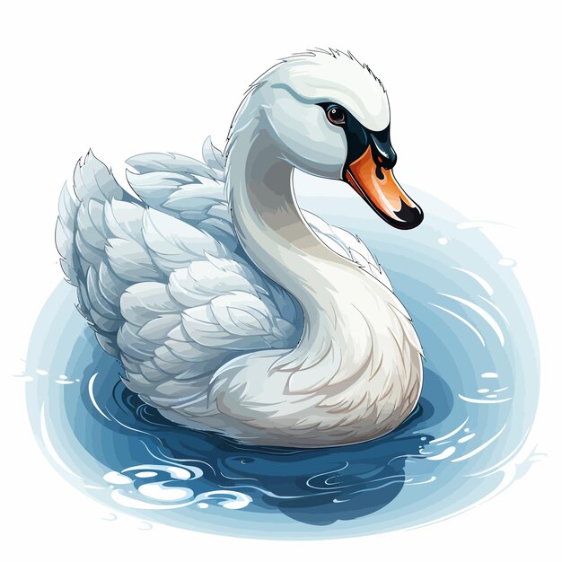 Swan vector cute