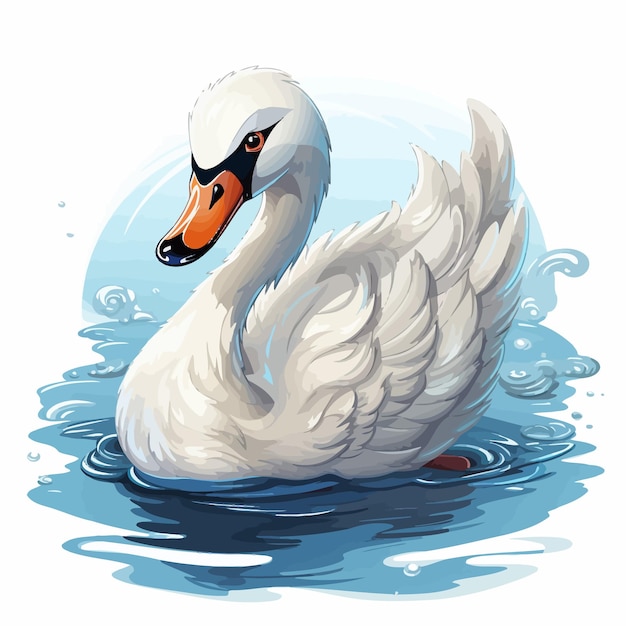 Swan vector cute