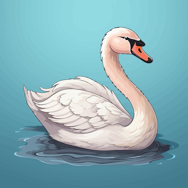 Swan vector cute