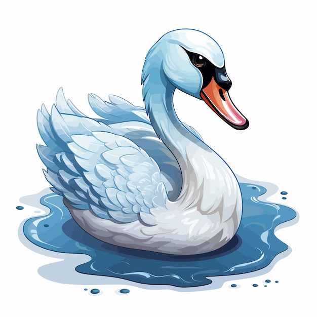 Swan vector cute