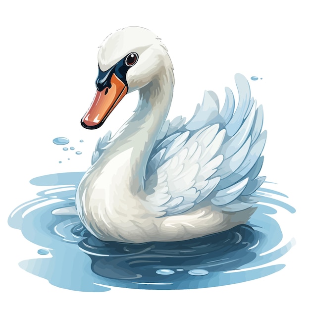 Swan vector cute