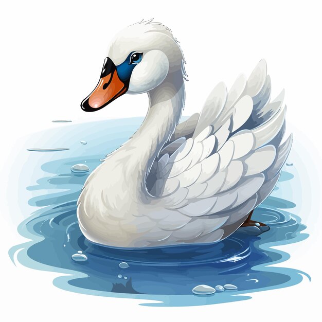 Swan vector cute