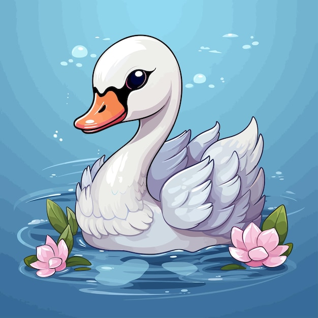 Swan vector cute