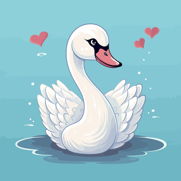 Swan vector cute