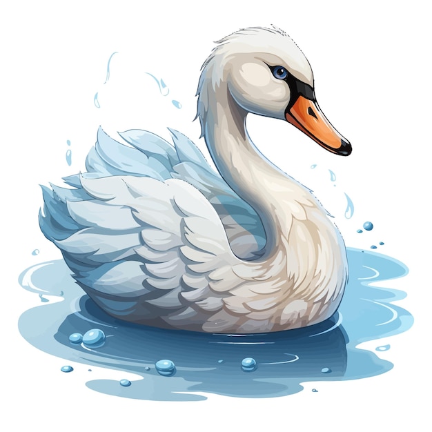 Swan vector cute