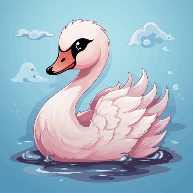 Swan vector cute