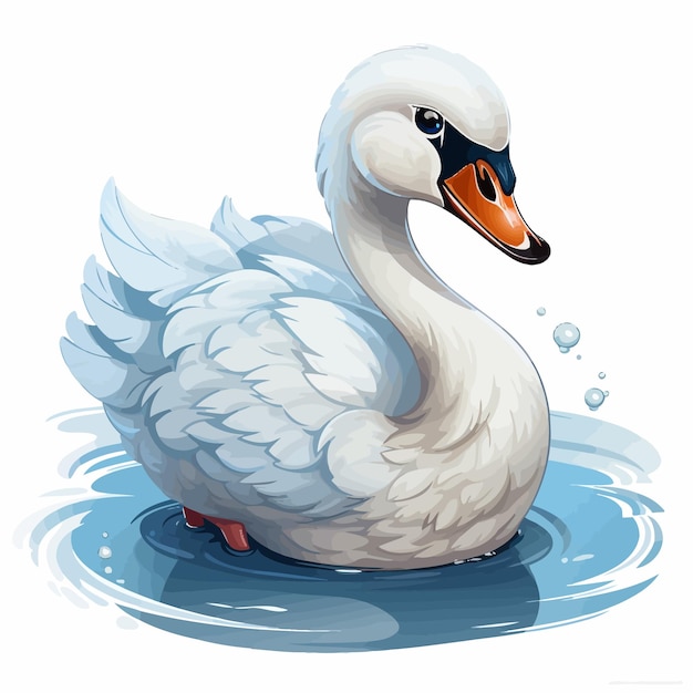 Swan vector cute