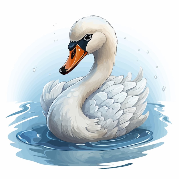 Swan vector cute