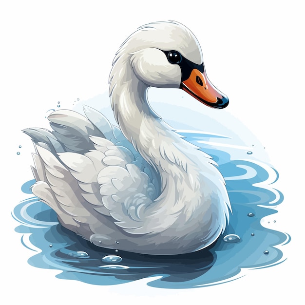 Swan vector cute