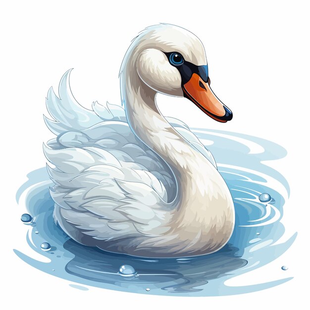 Swan vector cute