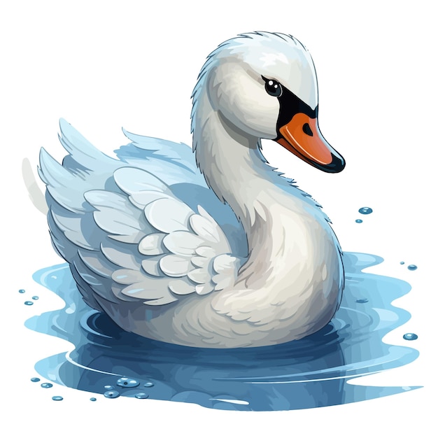 Swan vector cute