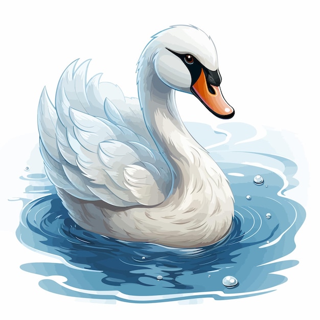 Swan vector cute