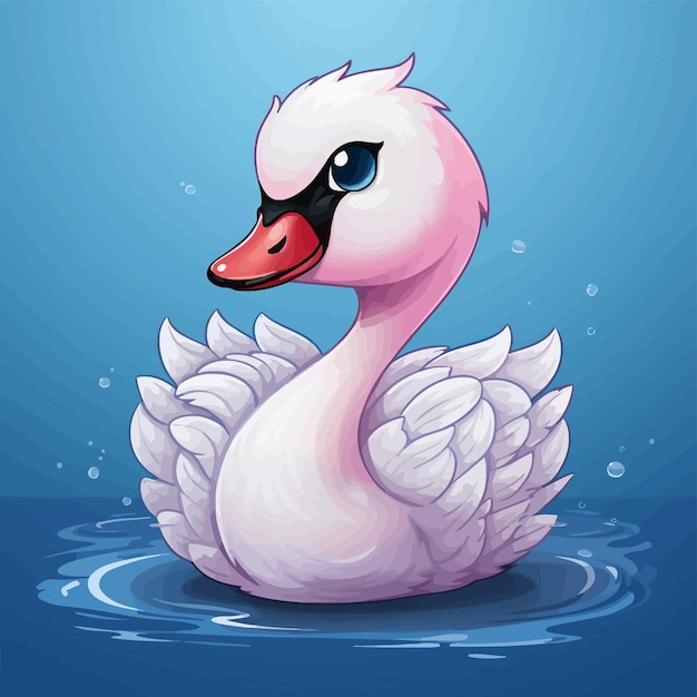 Swan vector cute