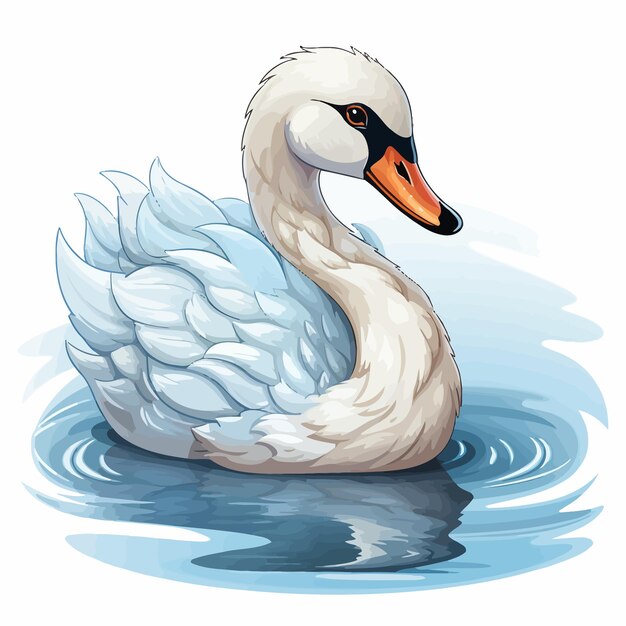 Swan vector cute