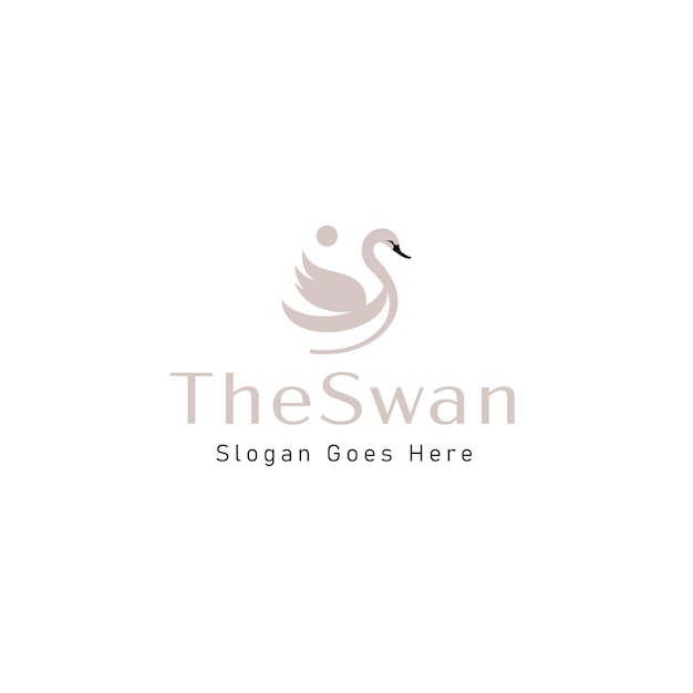 Vector swan vector logo design