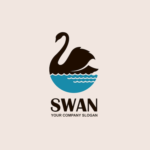 swan and waves icon