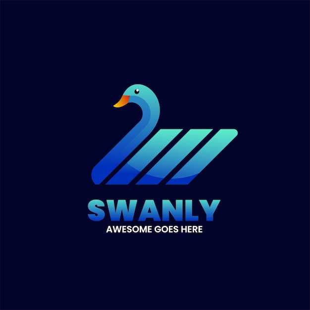 Swanly logo ontwerp verloop kleurrijk