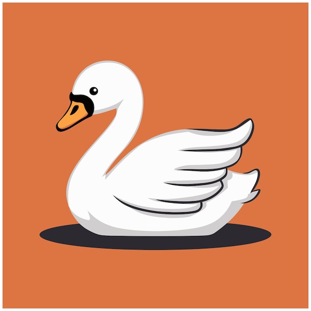 swans vector illustration isolated on white background