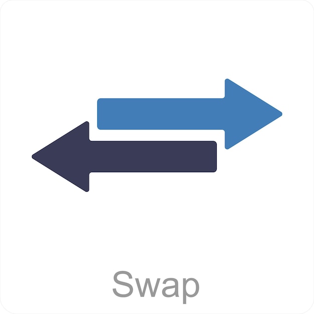 Swap and direction icon concept