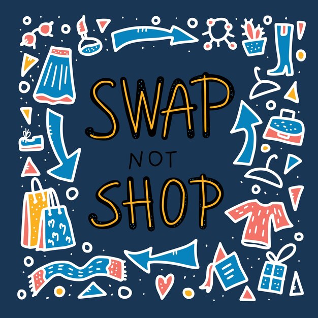 Vector swap not shop quote vector illustration