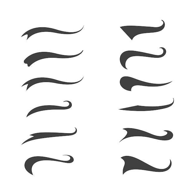 Premium Vector  Swash and swooshes tails design