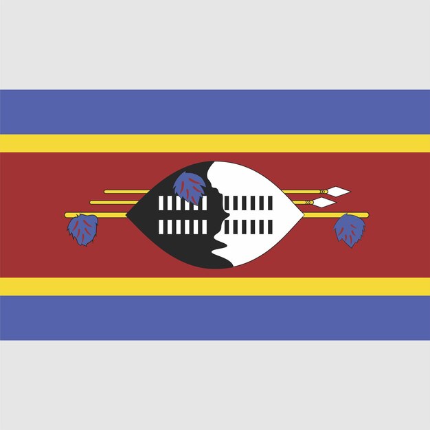 Swaziland Country Flag Vector and JPG File