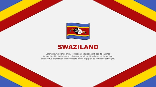 Swaziland Flag Abstract Background Design Template Swaziland Independence Day Banner Cartoon Vector Illustration Swaziland Template