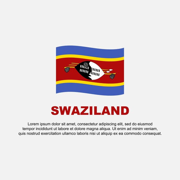 Swaziland Flag Background Design Template Swaziland Independence Day Banner Social Media Post Swaziland Background