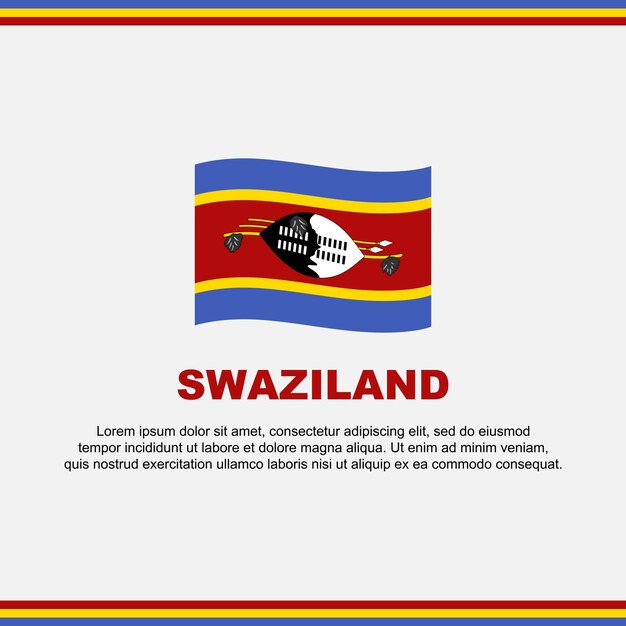 Vector swaziland flag background design template swaziland independence day banner social media post swaziland design