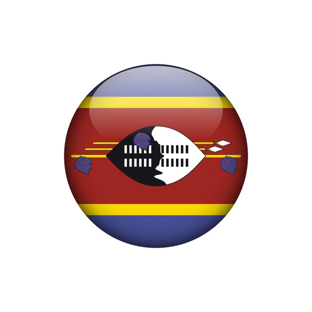 Vector swaziland flag circle button vector template